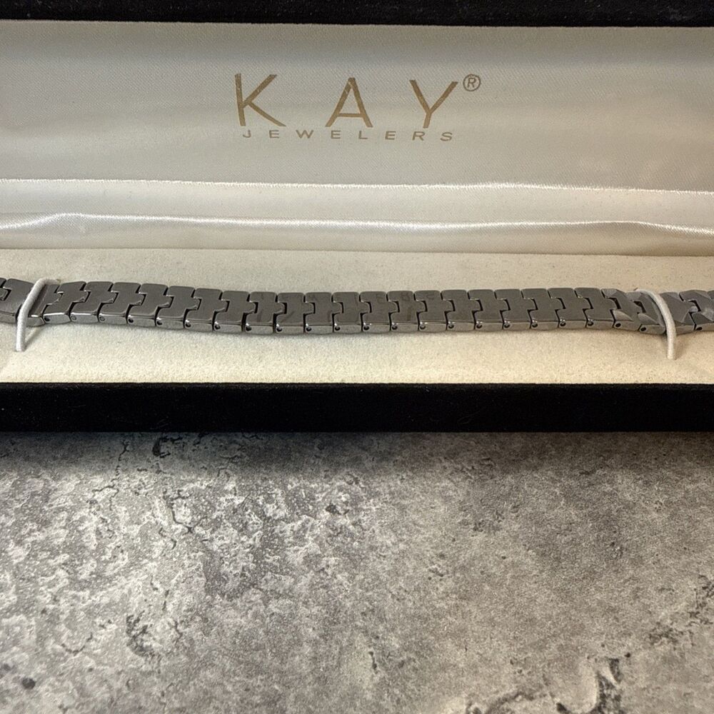 Stainless Steel Men’s Bracelet From Kay Jewelers With Box - Approximately 8”